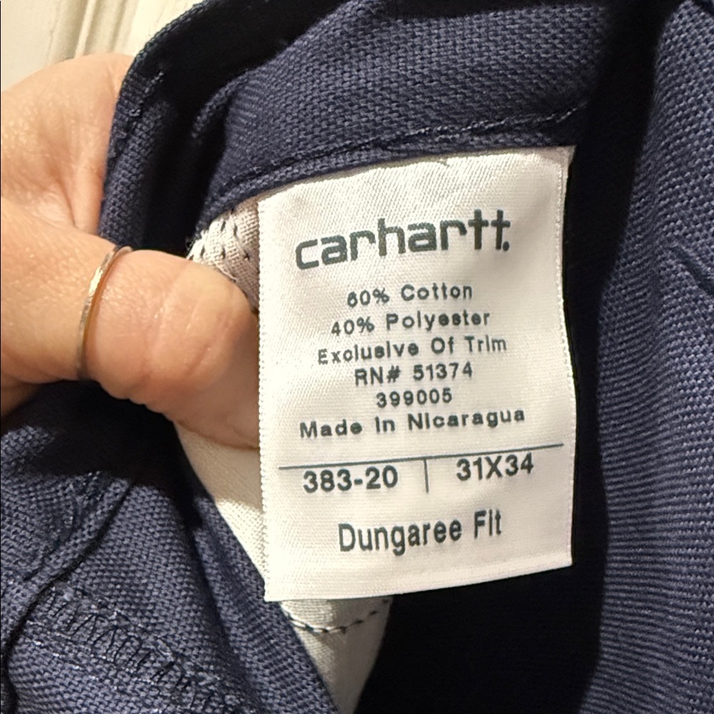 Carhartt Men's Dark Blue Cargo Pants - Picture 4 of 5